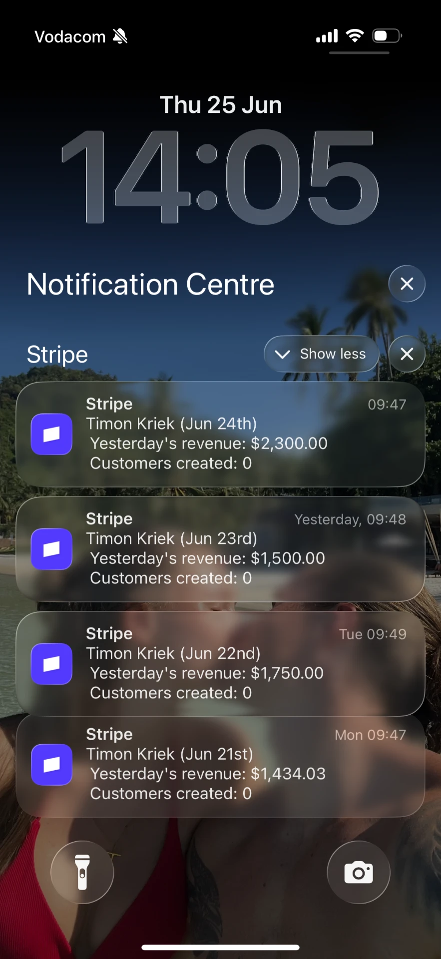 More daily Stripe payment notifications
